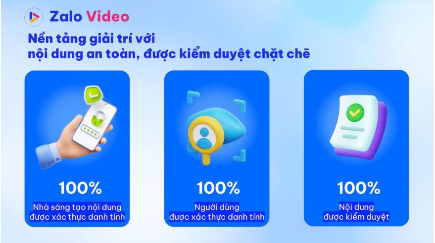 Zalo Video nền tảng giải trí với nội dung an toàn, được kiểm duyệt chặt chẽ